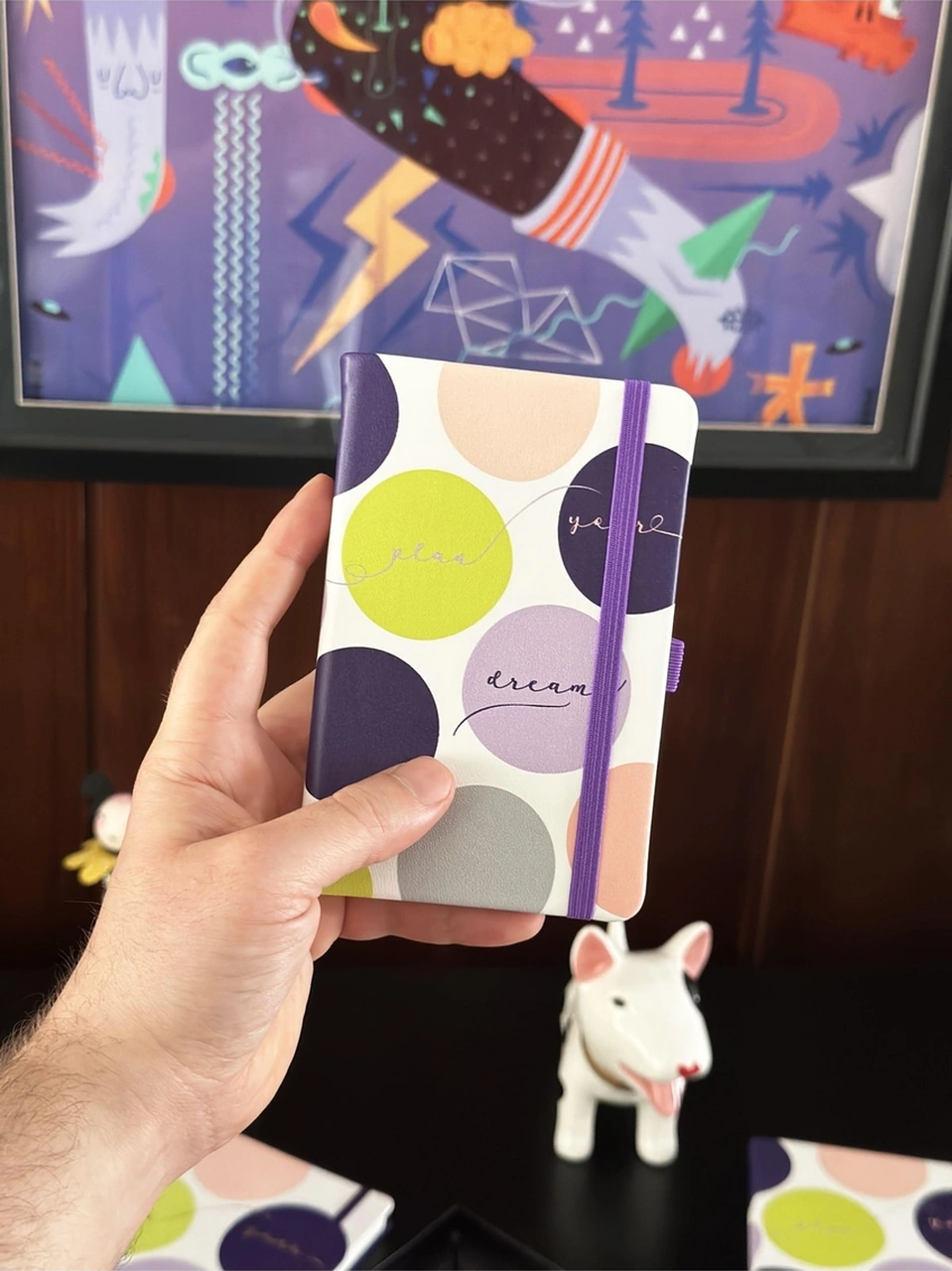 Venzi Art Sert Kapak Vegan Deri 192 Sayfa A6 80gr. Çizgili Defter Mor