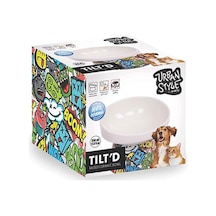M-pets Urban Style Seramik Kedi Mama Ve Su Kabı Color Mix 350 Ml 14,5x14,5x11,5 Cm 244-51022.03