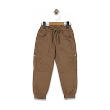 Baglan Erkek Çocuk Kanvas Kargo Cepli Paça Lastikli Pantolon Bgl-st05216 Camel