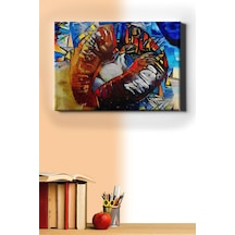 Webstyle Sayılarla Boyama Seti Kasnaklı Grafiti Dudak 60 X 75 Cm