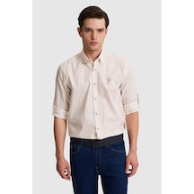 U.S. Polo Assn. U.s. Polo Assn. Erkek Taş Gömlek Desenli 50320230-vr049 Taş Rengi