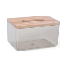 Sones Ev Oturma Odası Şeffaf Mendil Saklama Kutusu, Renk: Küçük Siyah