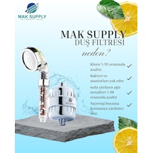 Mak Supply Duş Filtresi, Duş Arıtma Açık Siyah