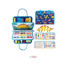 Montessori El Becerileri Çantası 20 Aktiviteli Eğitici Keçe Aktivite Kitabı İnce Motor Becerisi Geliştirici Oyuncak 2-6 Yaş