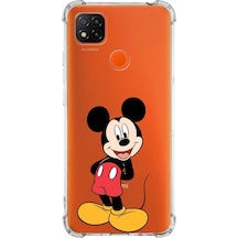 Xiaomi Redmi 10a Köşe Korumalı Antişok Kapak Mickey Mouse Tasarımlı Şeffaf Kılıf