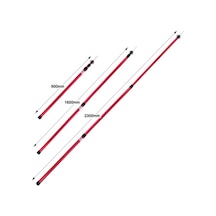 Novahub Hafif Paslanmaz Çadır Direği, Ayarlanabilir Boyutlu, Rüzgar Dirençli, Plaj Kamp İçin Kırmızı Kırmızı