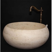 Traverten Bombeli Dizayn Lavabo
