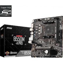 MSI B550M-A PRO AMD B550 4600 MHz (OC) DR4 Soket AM4 mATX Anakart