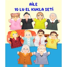 10  Parça  Tox  Aile  Bireyleri  El  Kukla  Set  .  Eğitici  Oyuncak