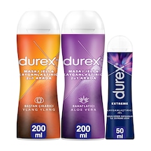 Durex Play 2in1 Aloe Vera Masaj Jeli 200 ML + Play Ylang Ylang Masaj Jeli 200 ML + Extreme Jel 50 ML