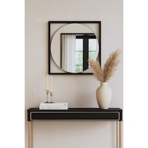 Effe Siyah Metal Çerçeveli 50 Cm Dekoratif Ayna