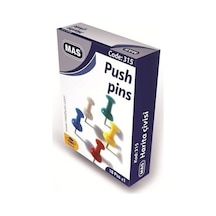 Mas Harita Çivisi Renkli Karton Kutu18'li 315