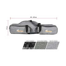 Wolfish 4 Gözlü 90 Cm Olta Çantası Gri 4 Cepli