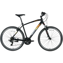 Bisan Trx 8100 V Fren 21 Vites 28 Jant 56 Kadro Trekking Şehir Bisikleti Mat Siyah Sarı