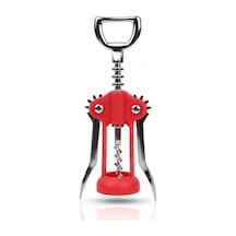 Ayrex Kırmızı Kanatlı Tirbuşon Şarap Açacağı Paslanmaz Çelik Vidalı, Ergonomik Kollu, Klasik Şişe Açac Diğer