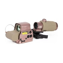 558g43 Xps2 Hedef İşaretleyici Red Dot Holografik Nişangâh, 5x Büyütmeli Set Çöl Rengi Kırmızı