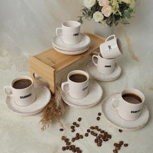 Deep Collection Mottolu Nordic Kahve Takımı 12 Parça 6 Kişilik 22650-55 Çok Renkli