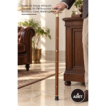 4 Adet Pirinç Baston Pirinç Ve Ahşap Karışımlı Tasarım, 93 Cm Boyunda Yürüyüş Bastonu, Cane, Walking Stick
