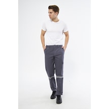 Pantolon 16/12 Gabardin %100 Pamuk Reflektörlü Kargo Cepli Gri Ya