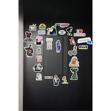 Billie Eilish Sticker Paketi/bullet Journal Defter Çıkartma Ajanda Laptop Etiket Genel