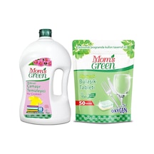 2'li Set 1500 Ml Bitkisel Çamaşır Temizleyici Kır Çiçekleri Eco 40 Yıkama + 50'li Oksijenli Bulaşık Makinası T