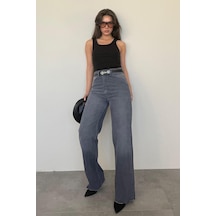 Madmext Füme Palazzo Yüksel Bel Kadın Jean Mg1494 Füme
