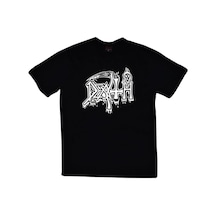 Stoned&Fame Death Baskılı T-shirt SIYAH