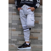 Gri Fermuar Cepli Eşofman Altı Gri