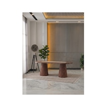 Aura Bohem Çift Renk Mebran Mdf 90x180 Masa Barok/traverten Barok/traverten