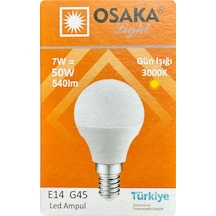 6 Adet Osaka 7w 50w Sarı Işık E14 Duylu İnce Duy Led Mini Ampul