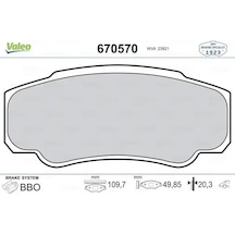 Valeo 670570 Arka Fren Balatasi 1611457780 1617281780 425246