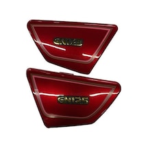 Suzukı Gn125 Sağ Sol Akü Kapakları Takım Armalı Kırmızı