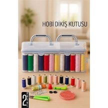 Mey İthalat Dikiş Seti - 42 Parça Renkli Dikiş Seti Mezuralı, Taşınabilir, Hobi Ve Onarım İçin 722078