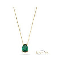 Kayra Mücevher Peridot Altın Kolye Akm176