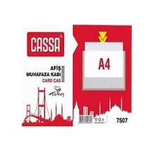 Cassa Tabela Poşeti Afiş Muhafaza Kabı A4 Şeffaf 5 Adet