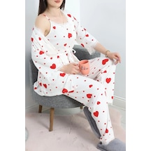 Seka Store Seka Pegasus Üçlü Pijama Takımı Kırmızıkalp - 66666.1287. Çok Renkli