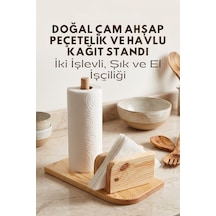 Doğal Ahşap El Yapımı Peçete Ve Havlu Kağıt Standı, Ahşap Peçetelik, Ahşap Havlu Kağıtlık Ahşap Ahşap