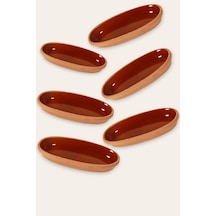 6'lı Toprak Sırlı Balık Güveci-balık Tavası 27x13x4