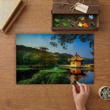Çin Parkı Tasarımı 240 Parça Ahşap Puzzle Ahşap Kutuda Mpy50355