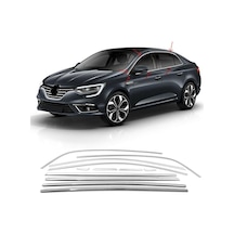Renault Megane 4 Sedan Krom Cam Çerçevesi Set 2016-2020 12 Parça