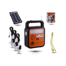 Gold Silver Gs - 902p Şarjlı Solar Fener Bluetooth Siyah