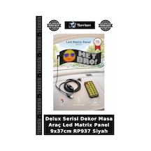 Delux Serisi Dekor Masa Araç Led Matrix Panel 9x37cm Rp937 Siyah