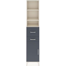 Arges Dolap 4 Raflı 2 Çekmeceli Tek Kapaklı 44x30x221 Aytaşı-antrasit Aytası