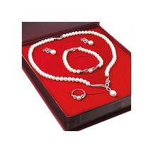 Chavin Inci Gümüş Kolye Küpe Bileklik Yüzük Takım Set Ds42 Chavin Inci Gümüş Kolye Küpe Bileklik Yüzük Takım Set Ds42