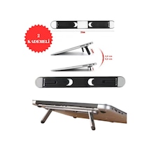 Laptop Standı 2 Kademeli Yükseltme Ayarlı Katlanabilir Ve Yapışkanlı Siyah