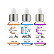 C Vitamini Serum 20ml-hyaluronic Asit 20ml-kolajen Serum 20 Ml Cilt Bakım Seti