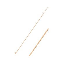 Gümüş Rose Örgü Modeli İtalyan Zincir Halhal Gümüş - Rose