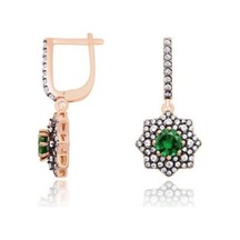 Gülaylar - Altın 14 Ayar Renkli Fantazi Küpe N11.12235