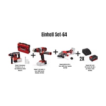 Einhell Set-64 Einhell Professional Tp-hd 18/22 Li Bl Akülü Kırıcı Delici+einhell Te-cd 18/48 Li-i Akülü Darbeli Vidalama+einhell Axxıo 18/115 Q Akülü