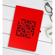Kişiye Özel İsimli Kırmızı Defter - 10 Kırmızı